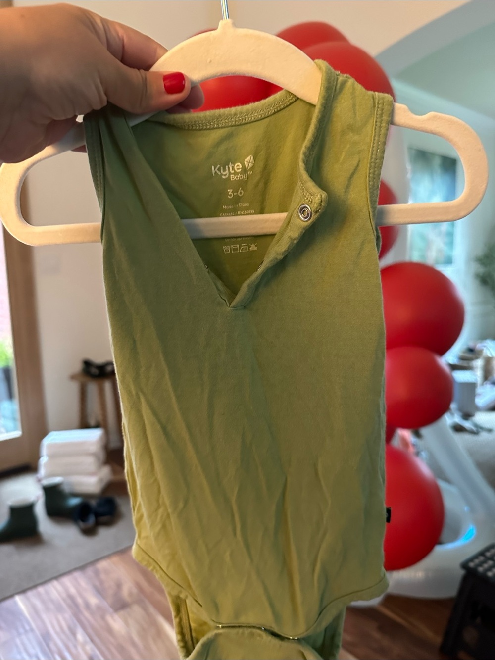 Kyte BABY Olive Green Sleeveless Romper